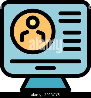 Remove user icon. Outline remove user vector icon for web design isolated on white background color flat Stock Vector