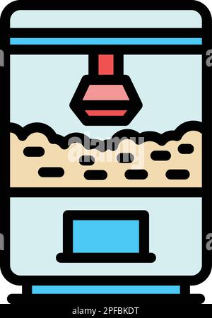 Popcorn making machine icon. Outline popcorn making machine vector icon ...