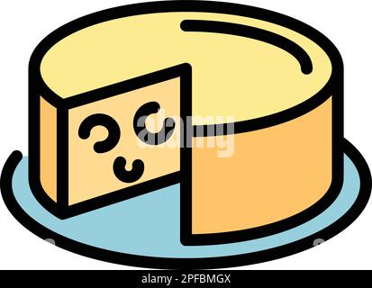 Dairy vitamin icon. Outline dairy vitamin vector icon for web design isolated on white background color flat Stock Vector