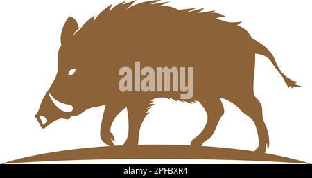Wild Boar logo icon design illustration Stock Vector