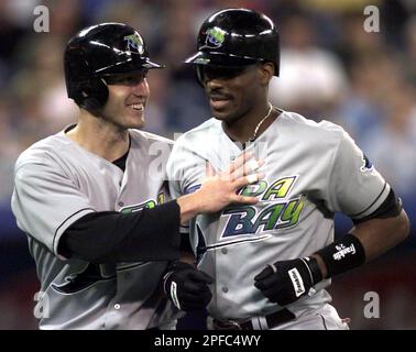 Tampa Bay Rays Infielder Fred McGriff sets for play in an MLB game in St.  Petersburgh Fl. (Al Messerschmidt via AP Stock Photo - Alamy