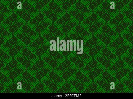 Green Leaf Pattern Mosaic Tiles Design Art for Backgrounds. Seamless Pattern. Mosaic. Geometry. Vector Illustration Graphic Design. Stock Vector