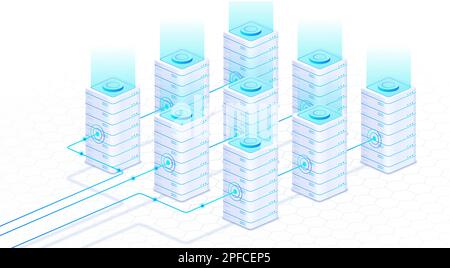 Database white concept Stock Vector