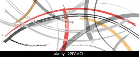 horizontal abstract background with grunge line design. vector element Stock Vector
