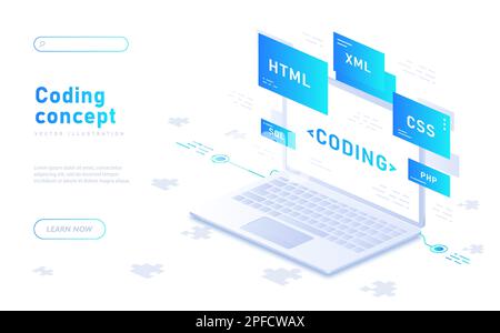 Concept of coding Stock Vector