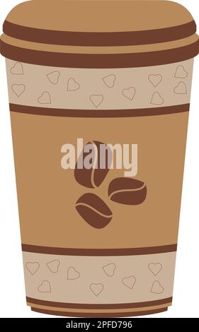 paper coffee cups. Coffee Cup Mockup. Vector Template Stock Vector