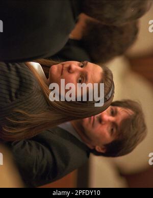 Former au pair Louise Woodward of Chester England reacts with her Former au pair Louise Woodward of Chester England reacts with her
