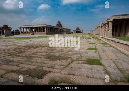Pattabhirama Temple in Hampi dedicated to Lord Ram. Hampi, the capital of the ancient Vijayanagara Empire, is a UNESCO World Heritage site. Stock Photo