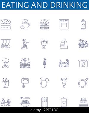 Rejuvenating line icons collection. Refreshing, Revitalizing, Renewing ...