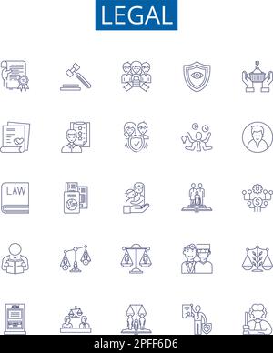 Allowable line icons collection. Permissible, Acceptable, Legitimate ...