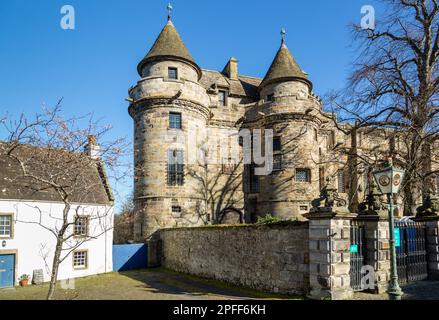 Falkland Palace in the Village of Falkland, Kingdom of Fife Scotland. Stock Photo