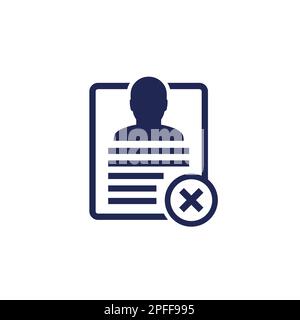 delete personal data, account or profile icon Stock Vector