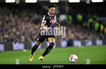 Nathaniel Clyne of Crystal Palace during the Premier League match between Brighton & Hove Albion and Crystal Palace at The American Express Community Stadium , Brighton , UK - 15th March. Photo Simon Dack/Telephoto Images.  2023 Editorial use only. No merchandising. For Football images FA and Premier League restrictions apply inc. no internet/mobile usage without FAPL license - for details contact Football Dataco Stock Photo