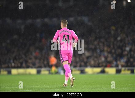 Joe Whitworth of Crystal Palace during the Premier League match between Brighton & Hove Albion and Crystal Palace at The American Express Community Stadium , Brighton , UK - 15th March 2023  Photo Simon Dack/Telephoto Images. Editorial use only. No merchandising. For Football images FA and Premier League restrictions apply inc. no internet/mobile usage without FAPL license - for details contact Football Dataco Stock Photo