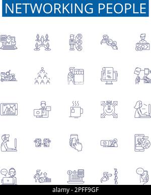 Colleagues line icons signs set. Design collection of Colleagues, Peers ...