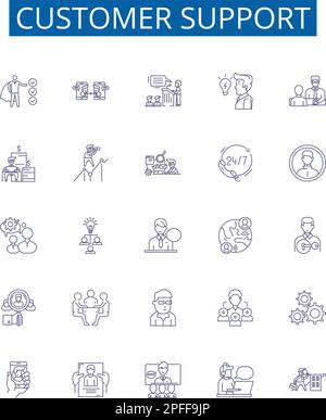Consultation line icons collection. Guidance, Advice, Support ...