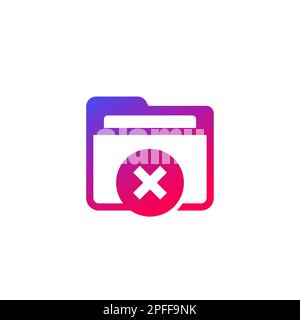 no access to folder icon Stock Vector