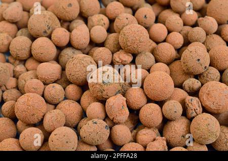 Lightweight expanded clay aggregate or exclay background Stock Photo