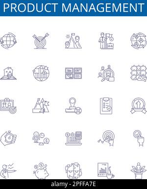 Distribution plan line icons collection. Logistics, Supply chain ...