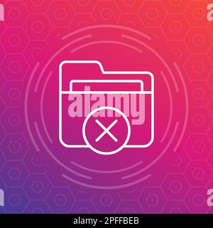 no access to folder icon, vector design Stock Vector