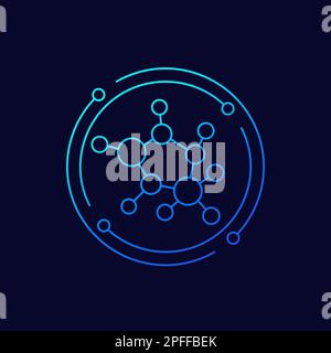 decentralization, decentralized structure icon Stock Vector