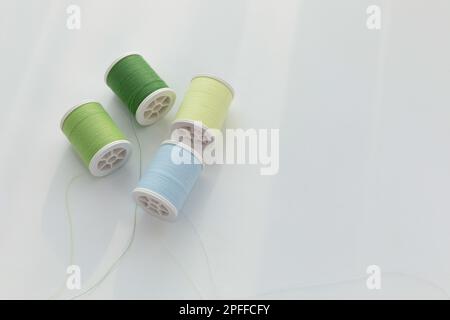 aesthetic photo of handmade, crafting hobbies, thread Stock Photo