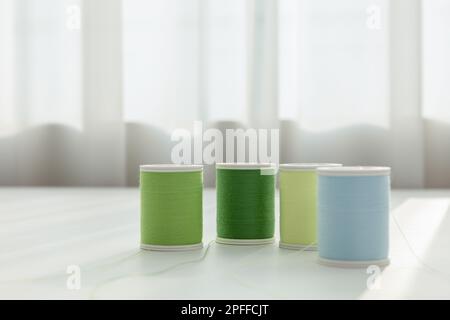 aesthetic photo of handmade, crafting hobbies, thread Stock Photo