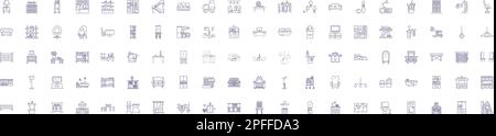 Estate planning line icons signs set. Design collection of Wills, Trusts, Taxation, Probate, Heirs, Inheritance, Estate, Guardianship outline concept Stock Vector
