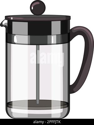 cooking, french press utensil kitchen, cartoon style vector illustration  Stock Vector Image & Art - Alamy