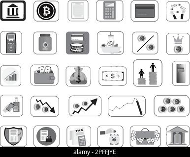 Set of twenty nine financial icons Stock Vector
