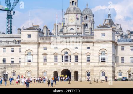 London, United Kingdom : May 21, 2018 - View of the famous Household Cavalry, also known as Horse Guards in London UK Stock Photo