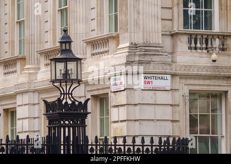 London, United Kingdom - May 23, 2018 : View of the famous 10  Downing Street in London UK Stock Photo