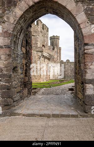 Conway medieval castle, North Wales Stock Photo