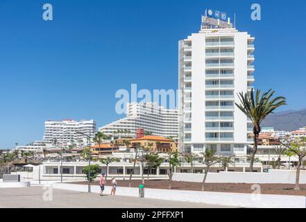 Club Villamar, Iberostar Bouganville Playa and H10 Gran Tinerfe Hotel, Playa de las Américas, Tenerife, Canary Islands, Kingdom of Spain Stock Photo