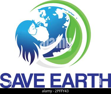 people tree save nature logo icon flat concept vector graphic design ...