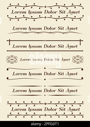 Vintage style design elements, vector eps10 illustration Stock Vector