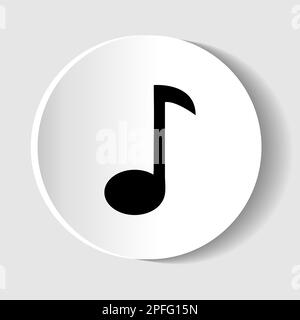 Music, note concept vector icon, infographic template Stock Vector