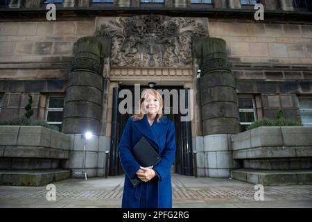 Edinburgh, Scotland, UK. 17th Mar, 2023. PICTURED: Ash Regan MSP seen entering St Andrews House in Edinburgh for meeting with the Permanent Secretary of the Scottish Government. Credit: Colin D Fisher/CDFIMAGES.COM Credit: Colin Fisher/Alamy Live News