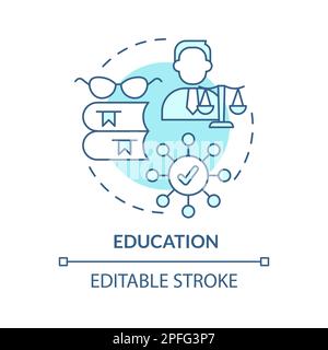 Education turquoise concept icon Stock Vector