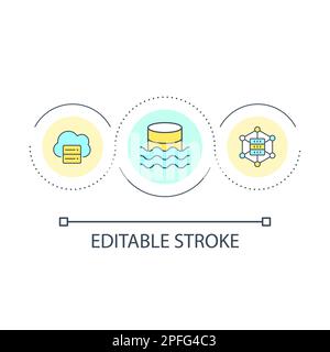 Data lake architecture loop concept icon Stock Vector