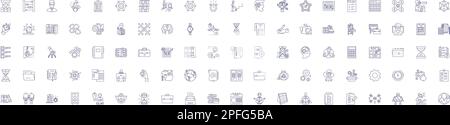 Organization line icons signs set. Design collection of Organize, Group, Arrange, Alliance, Aggregate, Coalition, Collect, Corporation outline concept Stock Vector