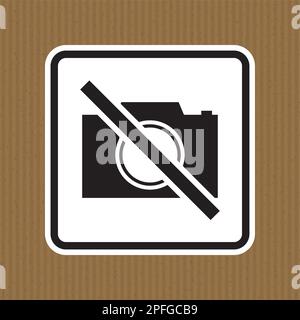 Camera Prohibited Sign On White Background Stock Vector
