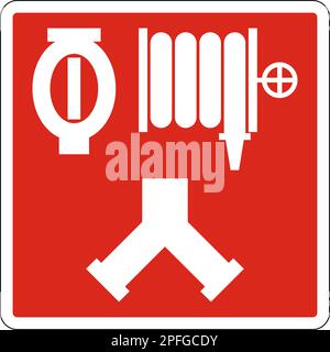 Automatic Sprinkler and Standpipe Connection Sign Stock Vector