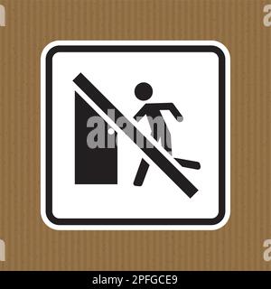 No Exit Sign On White Background Stock Vector