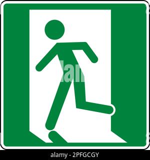 Emergency Exit Symbol (Left) Sign Stock Vector