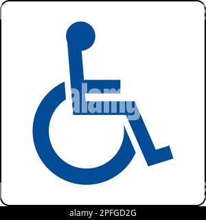 International Symbol of Accessibility Sign On White Background Stock Vector