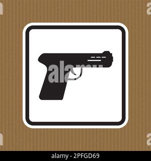 Gun icon isolated on white background Stock Vector