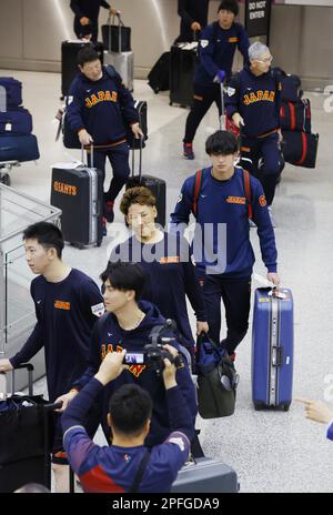 Florida, US, March 17, 2023, Shohei Ohtani (front) of Japan's