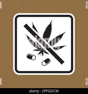 Drug prohibition sign Stock Vector