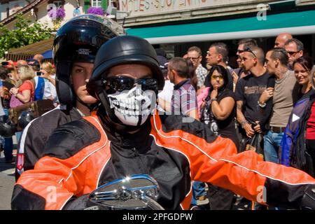 Switzerland, canton Schwyz, Brunnen, Harley Davidson festival Stock Photo